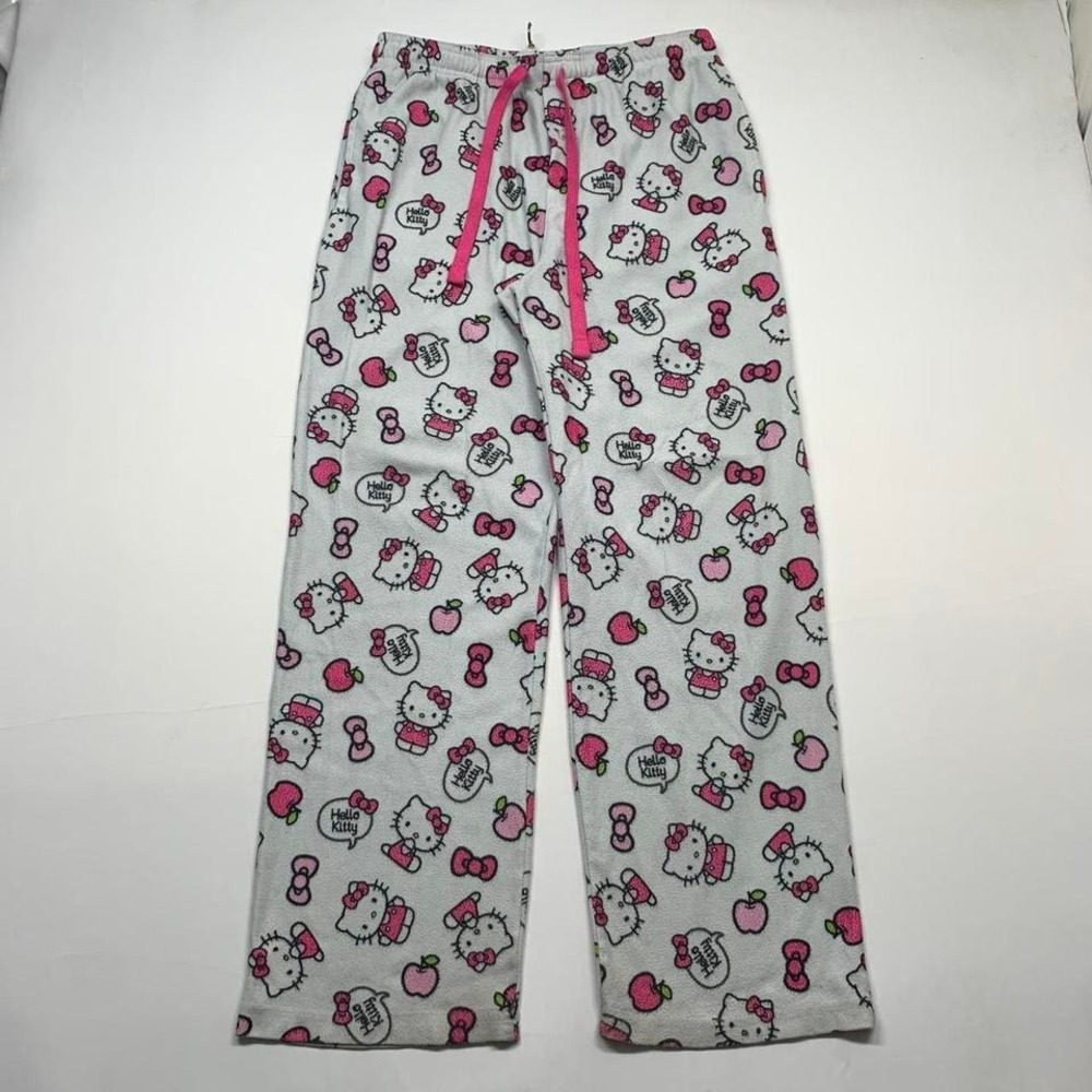 Hello Kitty Pink & White Printed Pajama Pants